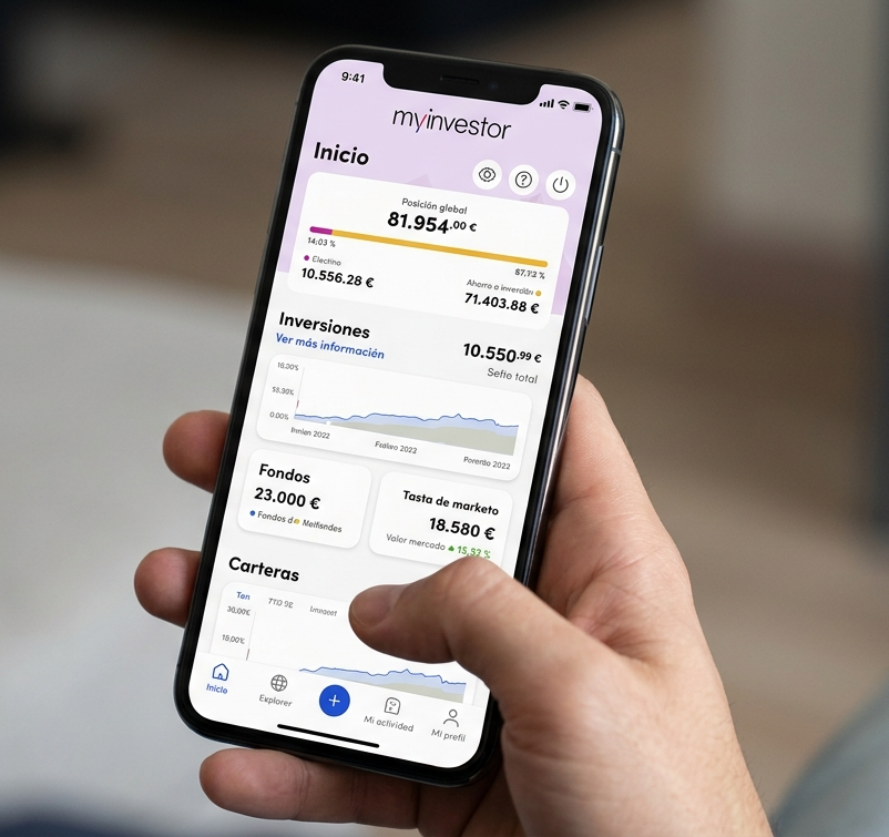 app MyInvestor interfaz móvil inversiones